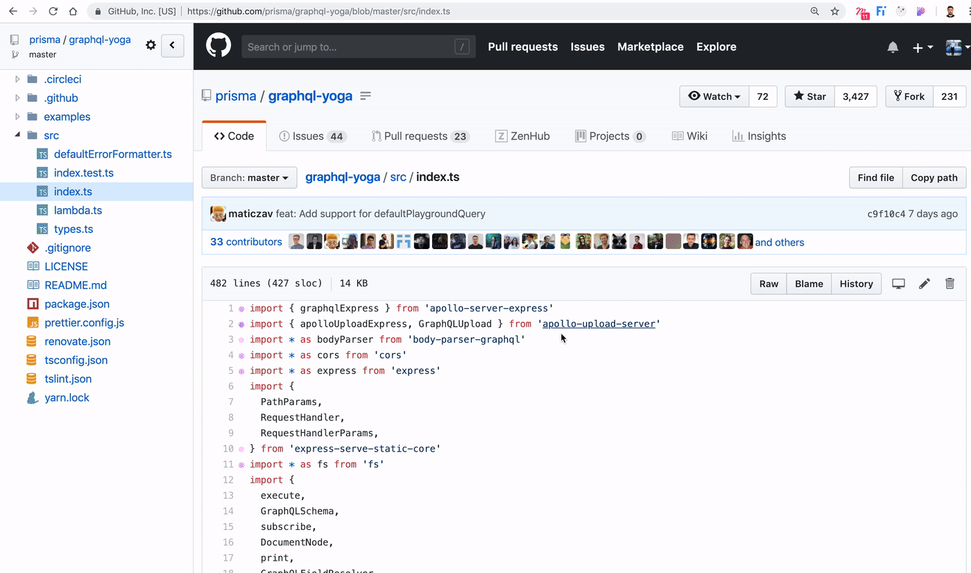 Navigate through Imported Modules as links